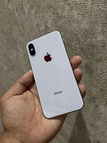 IPhone X, Б/у, 256 ГБ, Белый, Защитное стекло, Чехол, 100 %