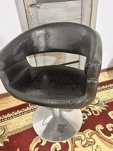 Сантехника: Офис креслолор, Дөңгөлөксүз, түсү - Кара, Экокожа — 3