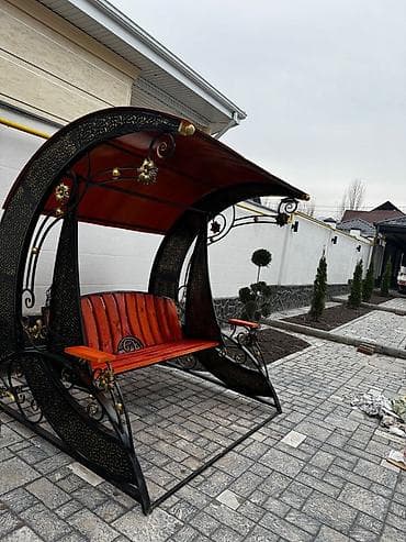 качели садовые: Садовые качели Металл, Со спинкой, С крышей — 2