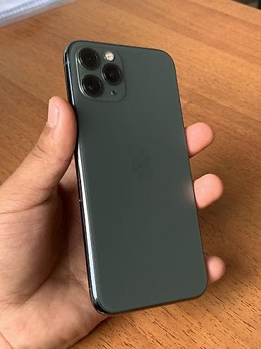 IPhone 11 Pro, Б/у, 64 ГБ, Matte Midnight Green, Защитное стекло, Чехол, 83 %