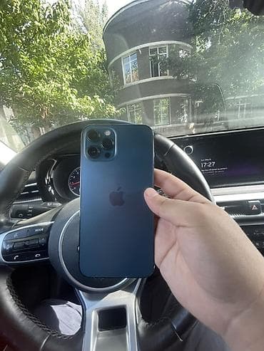 apple iphone a: IPhone 12 Pro Max, Б/у, 128 ГБ, Pacific Blue, Защитное стекло, Чехол, 85 % — 2