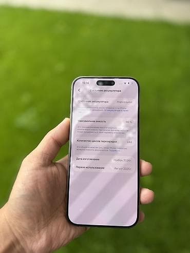 IPhone 16 Pro Max, Б/у, 256 ГБ, Natural Titanium, Защитное стекло, 98 %