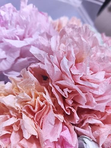 бутон: Букет ручной работы из Гвоздик(диантус)🌺🪷💐из гофрированной бумаги в — 5