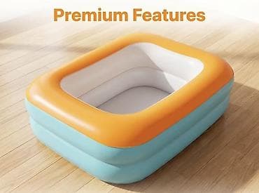 Спорт и отдых: Надувной прямоугольный бассейн для двора и дома - Размер: 120 × 90 см — 1