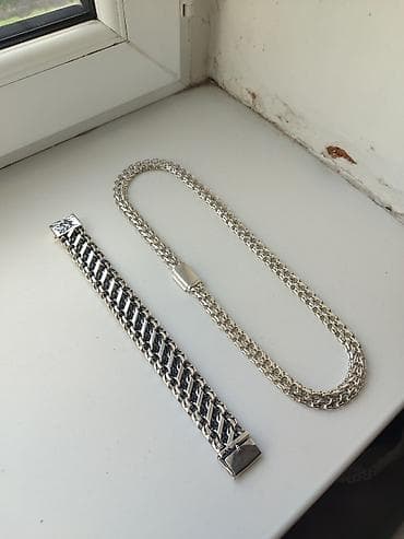 эксклюзивный бижутерия: Комплект мужских украшений из Серебра 925 проба Ювелир. Ювелирные — 4