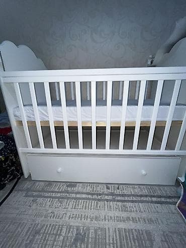 детский пододеяльник на выписку: Детская кроватка с выдвижным ящиком - Материал: массив/МДФ, окраска в — 4