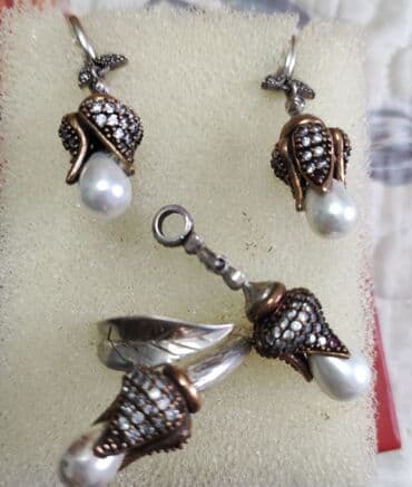 свадебные наборы ручной: Набор украшений, Проба 925, Женские, Новый — 2