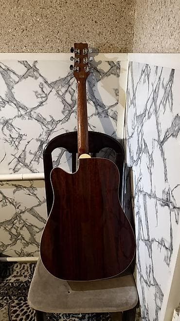 12 струн: Акустическая гитара типа дредноут с вырезом (cutaway), 6 струн. - — 4