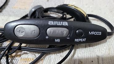 Техника жана электроника: Зымдуу гарнитуралар, Aiwa, Жаңы, түсү - Кара — 2