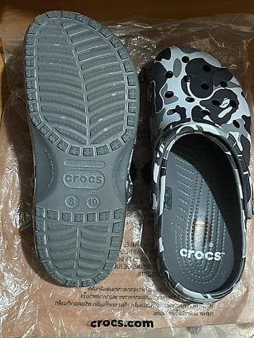мужской обувь зимний: Сабо, 40, Crocs, Новый, цвет - Серый — 4