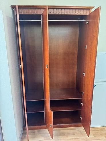 натяжные потолки ремонт: Шифоньер, шкаф для одежды, Прямой, Дерево — 3