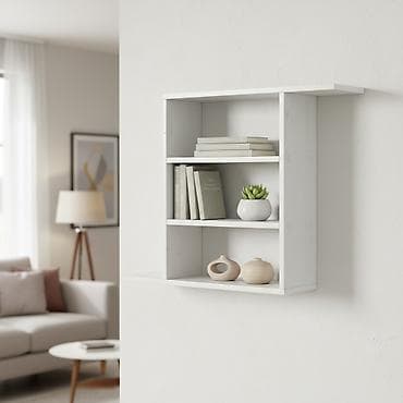 Полка навесная P006 (Белый) Большая и стильная настенная полка для