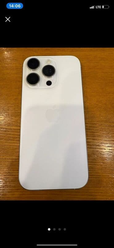 телефон ош айфон: IPhone 16 Pro, Б/у, 128 ГБ, Белый, 100 % — 1