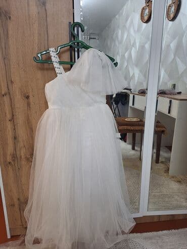 детский машынки: Детское платье, цвет - Белый — 1