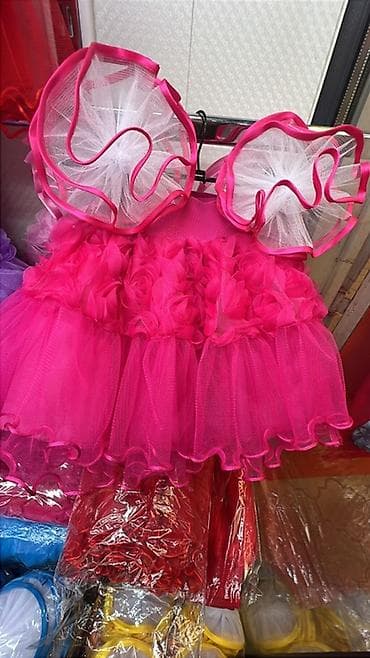 кийим: Балдар көйнөгү, түсү - Кызгылт, Жаңы — 1