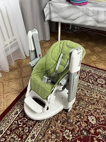 отцев мешок: Стульчик для кормления, Б/у, Peg perego, Трансформер, цвет - Зеленый, Самовывоз, Платная доставка — 1