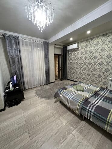 суточные квартира в бишкеке: 1 комната, Бытовая техника, Банные принадлежности, Домофон — 1