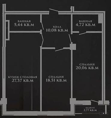 дзержин: 2 комнаты, 89 м², Элитка, 8 этаж, Готовая ПСО (под самоотделку) — 5