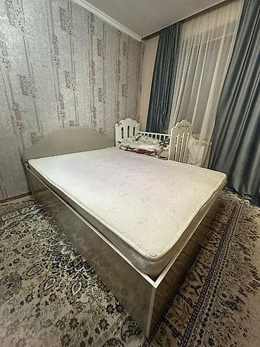 купить детский спальный гарнитур: Спальный гарнитур, Б/у, Двуспальная кровать, Шкаф, Комод, Россия, ДСП — 2
