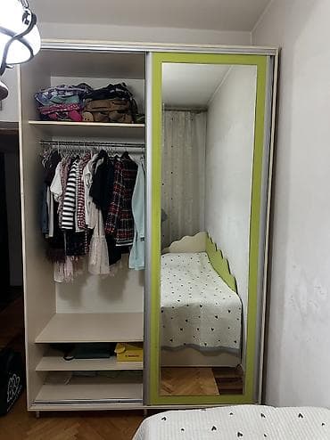 моноблок амг: Детский комплект мебели в светло-бежево‑салатовом цвете: 1) — 4