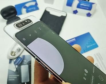 psp 2000: Samsung Galaxy A80, Б/у, 256 ГБ, цвет - Белый, 1 SIM, 2 SIM, eSIM — 6