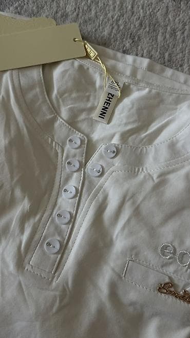 Белая женская блуза хлопок новая — 5