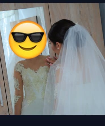 свадебные платья больших размеров: Свадебное платье, M, Со шлейфом, Дизайнерское, А-силуэт, Турция, Кружево, Новый — 1