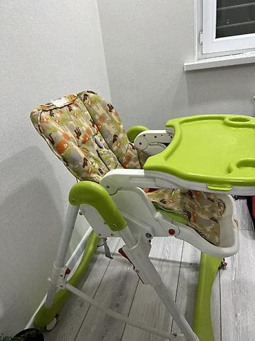 детский стол для кормления: Стульчик для кормления, Б/у, Другой бренд, Пластик, Другой вид, цвет - Зеленый, Самовывоз — 3