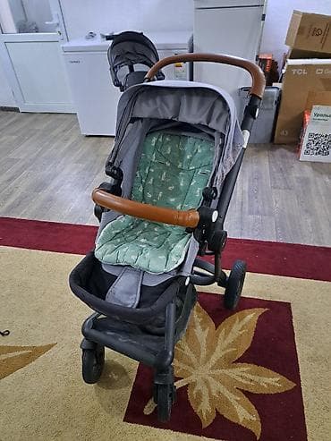 фикс тмл: Детская прогулочная коляска + трехколесный велосипед-каталка с ручкой — 3