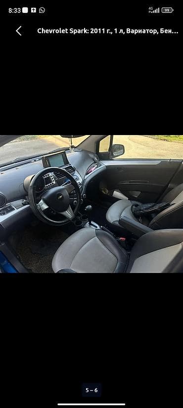 sonata 2018: Chevrolet Spark: 2011 г., 1 л, Вариатор, Бензин, Хэтчбэк — 5