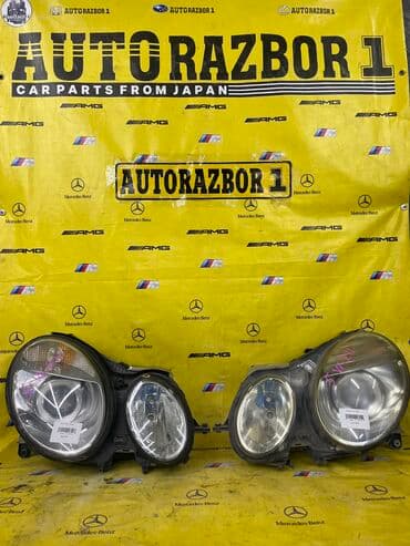 набор ключей хорошего качества: Комплект передних фар Mercedes-Benz Б/у, Оригинал, Япония — 2