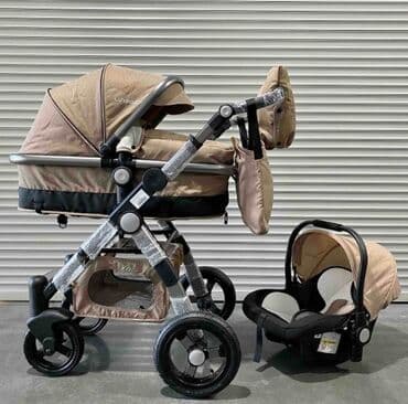 корзина для велосипеда: Коляска, цвет - Коричневый, Б/у — 1