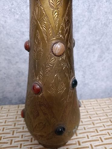 сумка большая: Ваза винтаж бронзовая с натуральными полудрагоценными камнями в — 3