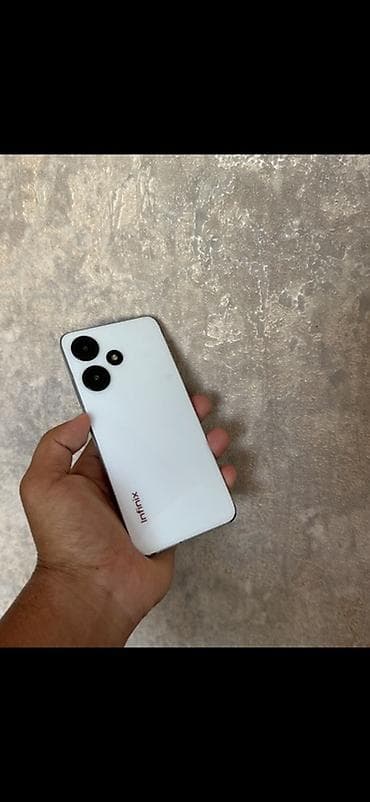 куллер для телефон: Infinix HOT 30i, Б/у, 128 ГБ, цвет - Белый, 2 SIM — 1