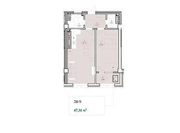 Недвижимость: 1 комната, 47 м², Элитка, Асанбай мкр Элитка, 8 этаж, ПСО (под самоотделку) — 2
