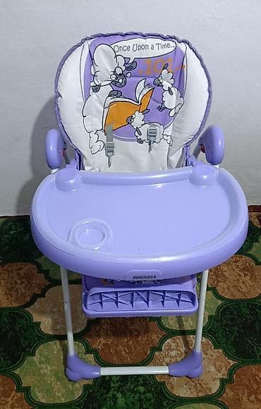 столешниц: Стульчик для кормления, Б/у, Другой бренд, Металл, Другой вид, цвет - Фиолетовый — 1