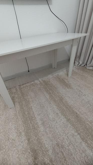 ско: Белый узкий стол/консоль 77 - Назначение: рабочий стол, консоль под — 4