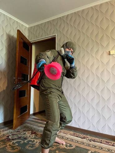 Дезинфекциялоо, дезинсекциялоо, | Канталалар, Бүргөлөр, Таракандар, | Транспорт, Офистер, Батирлер