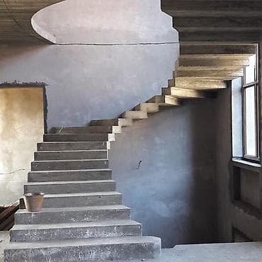 проектировка: Бетонная лестница Для дома, Форма лестницы: Винтовая — 2