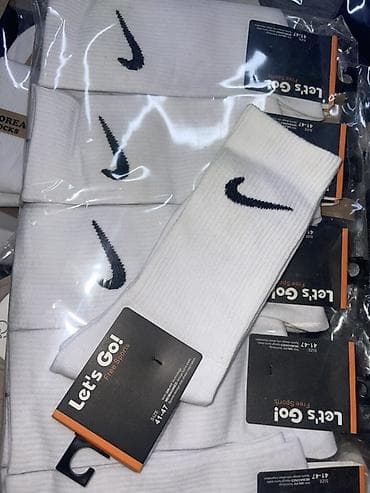 гетры для футбола: Белые спортивные носки с высоким голенищем. - Цвет: белый, логотип в — 2