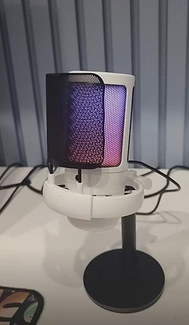 airpods max 1: USB-микрофон на настольной стойке с RGB‑подсветкой коробка есть! - — 1