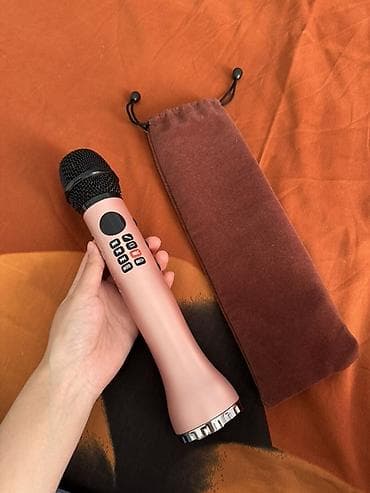 педаль эффектов: Беспроводной караоке-микрофон Bluetooth (розовый) Описание: Продаю — 1