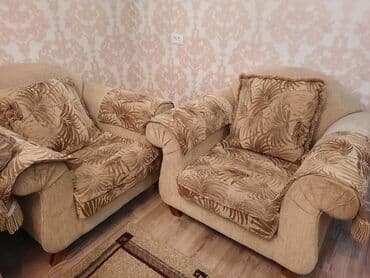 диваны кожаные бу: 2 дивана (3 местный и 2х местный) и 2 кресла в отличном состоянии — 4