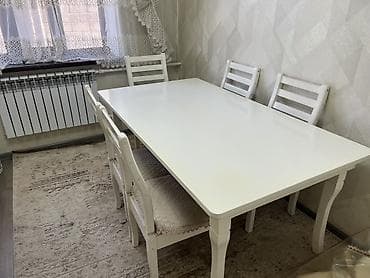 Кухонный стол и стул, цвет - Белый — 1