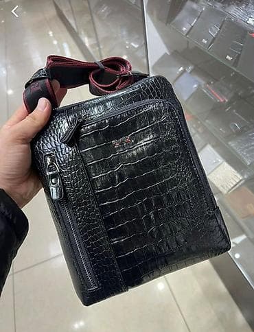 крокодил питон: Мужская сумка через плечо с тиснением под крокодила. - Форм‑фактор — 1