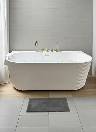 аквариум круглый: Ванна, Овальная, Материал: Акрил, Размер: 170 x 80 см, Бесплатная установка — 1