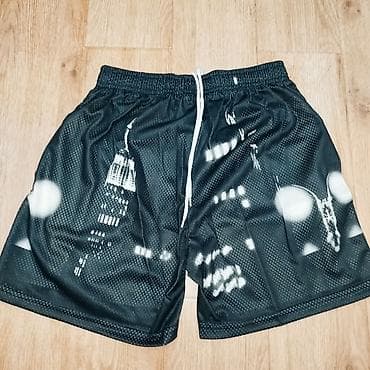 tech fleese: Шорты спортивные с принтом «городской пейзаж» - Материал: легкая — 1