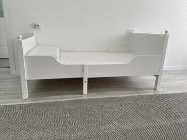 кровать икеа: Детская односпальная кровать, Б/у, Для девочки, Для мальчика, С матрасом, Дерево, Самовывоз — 9