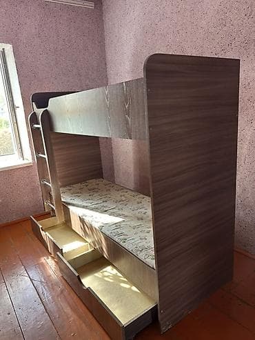 диван столы: Двухъярусная кровать с выкатными ящиками и лесенкой - Конструкция — 4