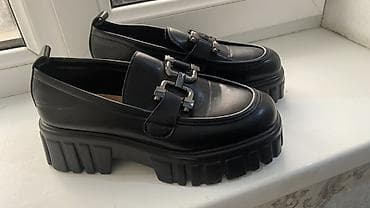 спортивный костюм м: Лоферы, 36, Новый, цвет - Черный — 4